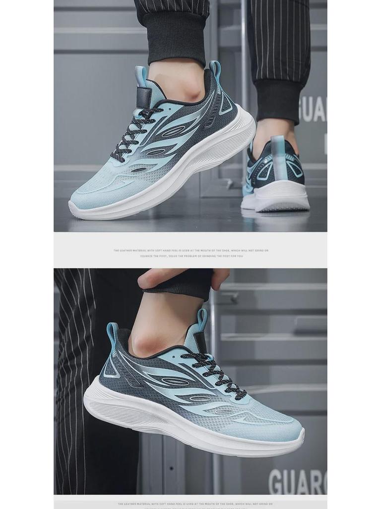 Herren Laufschuhe mit doppellagigem Netzgewebe, extra groß - Frühling/Herbst, Stoßdämpfend, Erhältlich in den Größen 46-50, Ideal für Jugendliche und Studenten