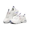 Skechers Stamina Airy Fabric Synthetic Leather Comfortable Thick Sole Low Top Dad Shoes Women sneaker White Purple 149622-WPLB