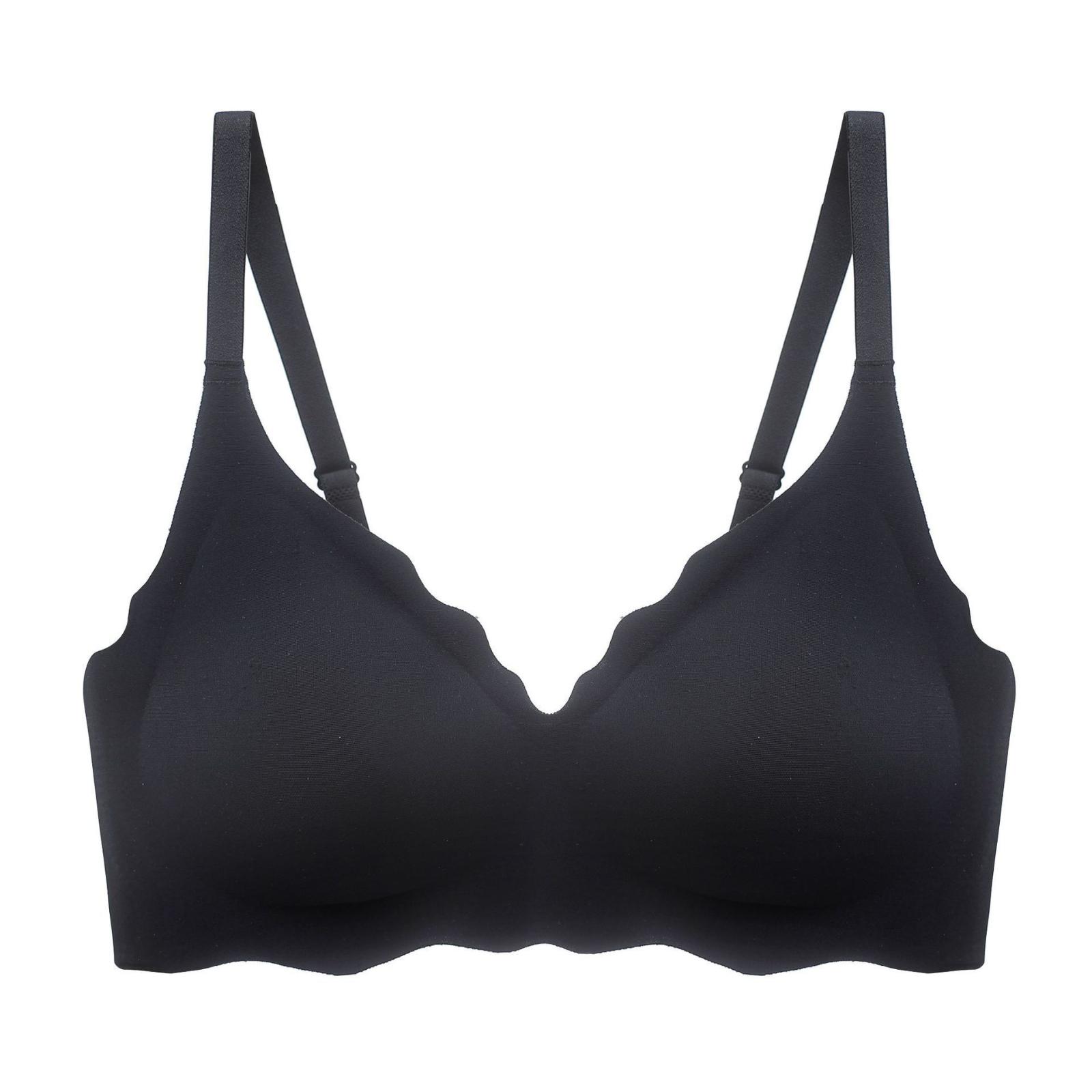 Бесшовное летнее тонкое женское нижнее белье Push-up XL чёрный