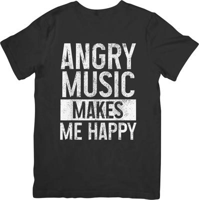 Unisexové tričko Heavy Metal Music pro muže a ženy, kvalitní bavlna, černé