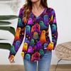 Women Long Sleeve Tops Dressy Casual V Neck Tshirts Basics Tee Vacation Fall Fashion Clothes