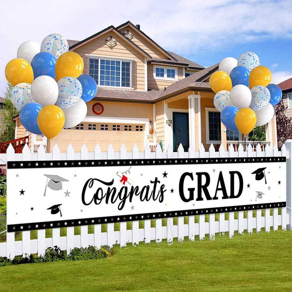 Graduation Season Banner Banner Graduation Scene Decoration Hanging Cloth Color Pattern Party Decoration Table Round Tablecloth