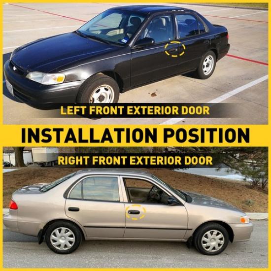 Front Left Right Side Exterior Door Handle Fits 98-02 Toyota Corolla Chevy Prizm