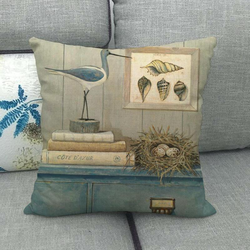 

Наволочка для гостиной, спальни, украшения дома, наволочка с изображением рыбки, морской звезды, наволочка с животными, квадратная наволочка для дивана 40x40cm