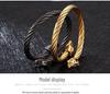 Kalen Men's Wolf Head Stainless Steel Bracelet