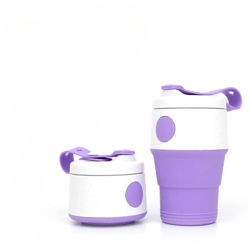 Silicone Folding Coffee Cup Outdoor Sports Telescopic Cup Water Cup Travel with A Compressed Cup.