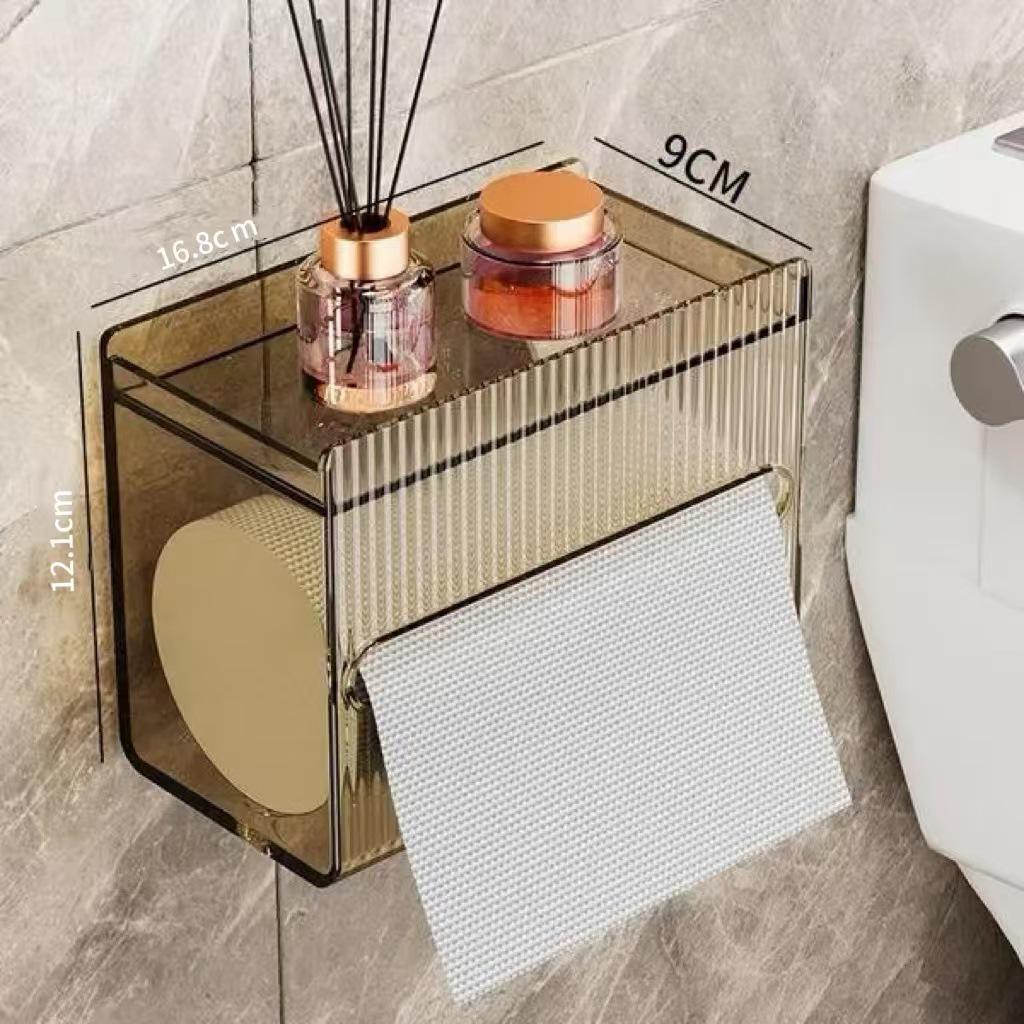 

Luxury Wall-Mounted Acrylic Tissue and Storage Rack