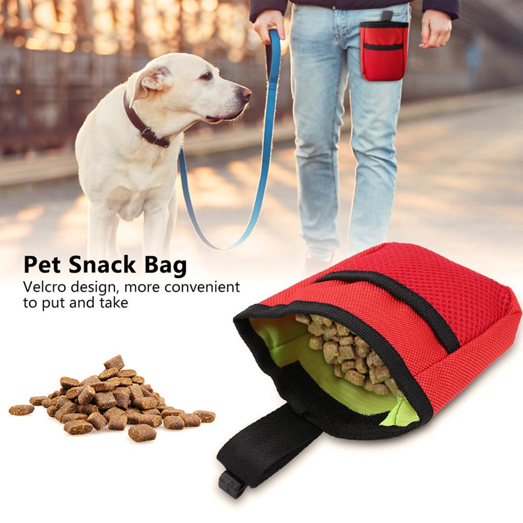 Pet Food Treat Bag Snack Training Obedience Waist Pouch Multifunctional Portable Supplies Red