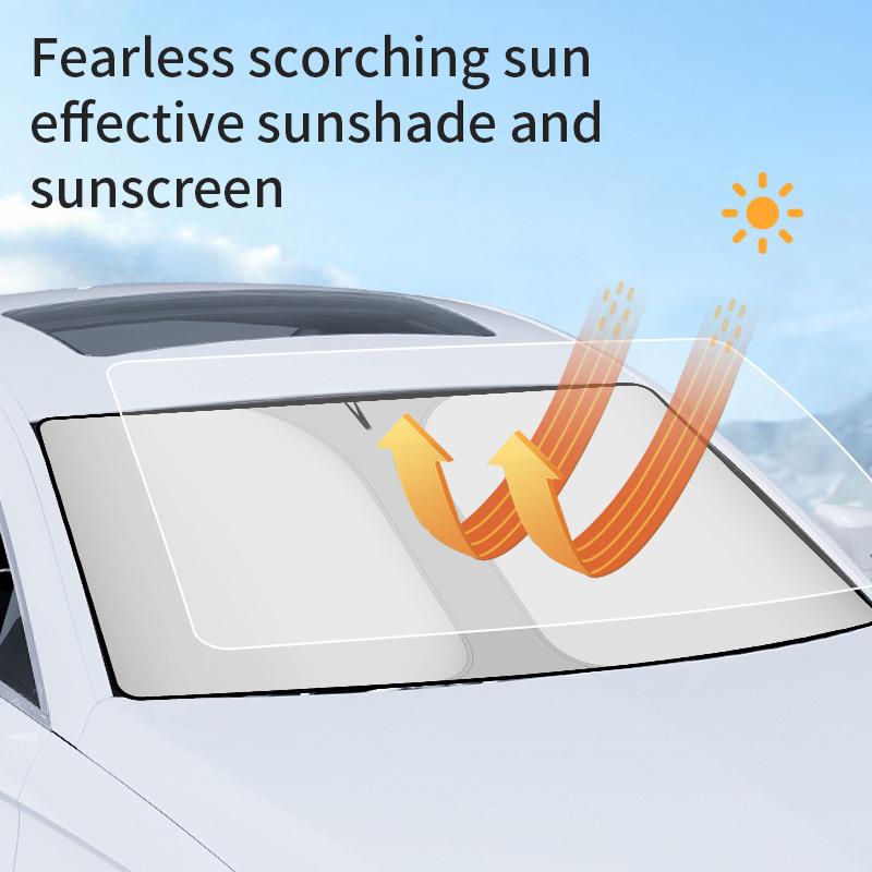 New Car Front Sunshades Foldable Windshield Sun Blocker Cover UV Protection Curtain Universal Fit for Car, Truck,SUV