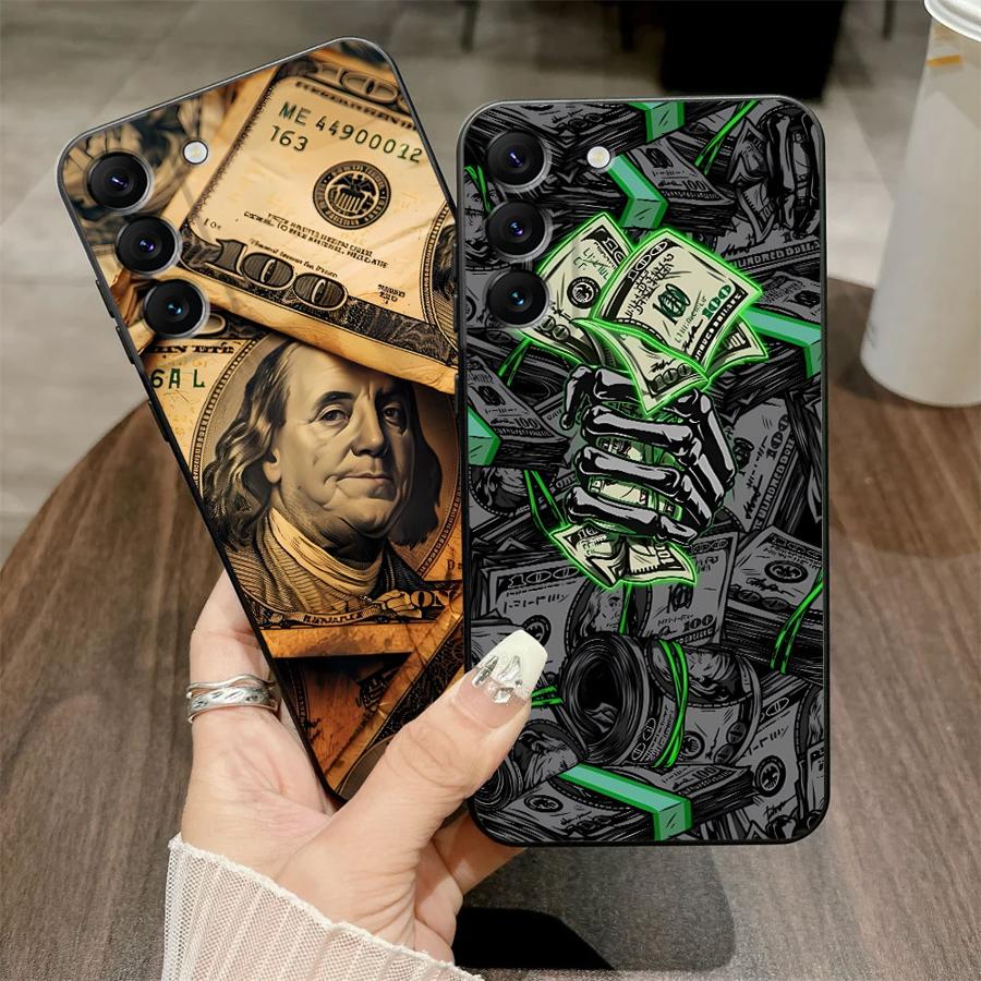 Case for Samsung Galaxy A53 A35 A23 A26 A72 A24 A25 A71 A73 A51 A52 A36 A55 A41 A32 A22 Phone Cover Time Is Money Printed