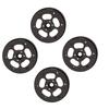 4Pcs Beadlock Wheels 2.2in Ultra Lightweight Composite Material Faceplate for 1 10 RC Crawler Car