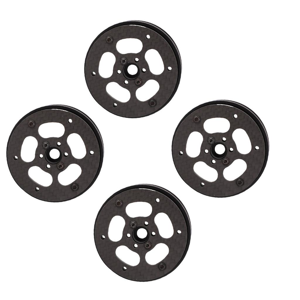 4Pcs Beadlock Wheels 2.2in Ultra Lightweight Composite Material Faceplate for 1 10 RC Crawler Car