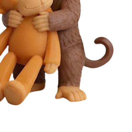 2D Monkey Keychain Cute Monkey Holding Plush Toy Bag Charm Acrylic Hanging Pendant for Backpack Purse Car Keys