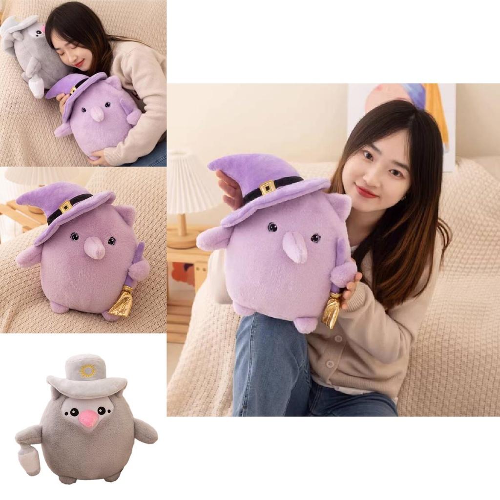 Cute Dark Cat Plush Toy For Halloween Gift 20cm Height