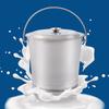 Stainless Steel Bucket with Lid, 8L/8.5Qt, Multi-Purpose Pail for Milk, Compost,  Kitchen - Wide Open Lip & Comfortable Handle