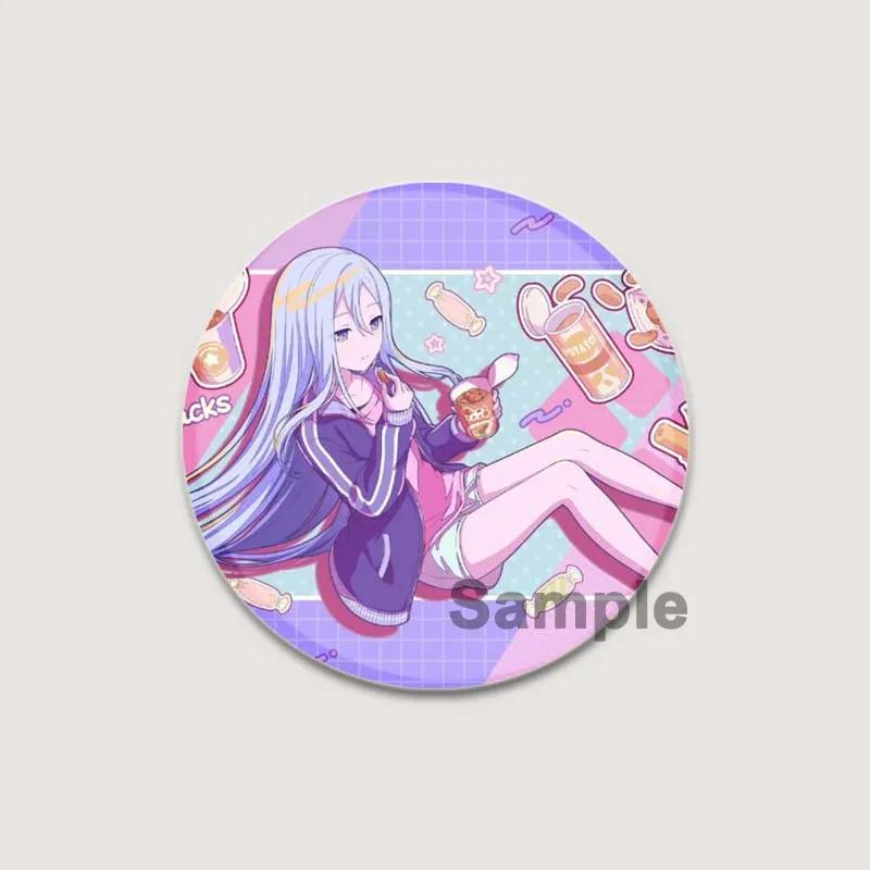 32/44/58mm Project SEKAI Blaszany Pin Okrągły Kreskówkowy Wpinany Broszki na Plecak Ubrania Akcesoria Odznaka Kolekcjonerska Anime Dekoracja Słodki