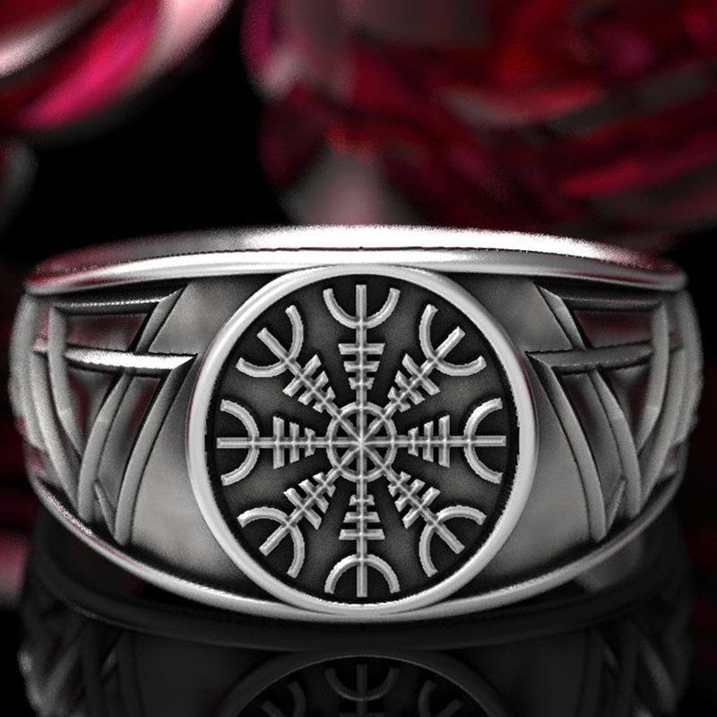 Alicejewelry Vintage Stainless Steel Large Cross Angel Wing Ring Gothic Biker Rings,Size 7-13