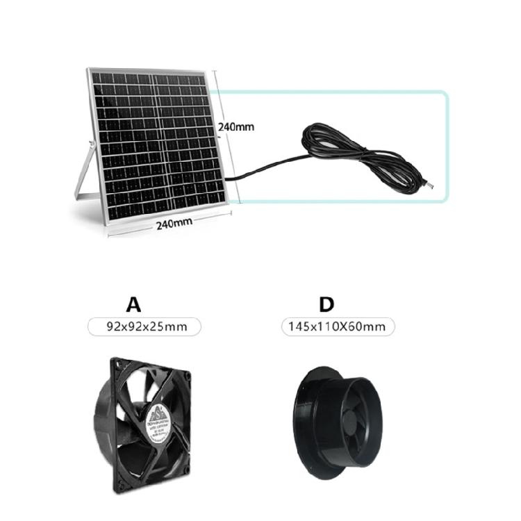 Practical 12V ABS Plastic Ventilation Fan For Continuous Operation In Bathrooms Kitchens 5.5x2.1mm Female Port