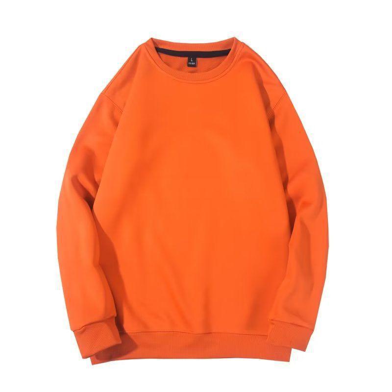 Men's Velvet Thickened Lambswool Hoodie - Loose Fit, Long Sleeve, Solid Color Base Layer for Autumn and Winter.