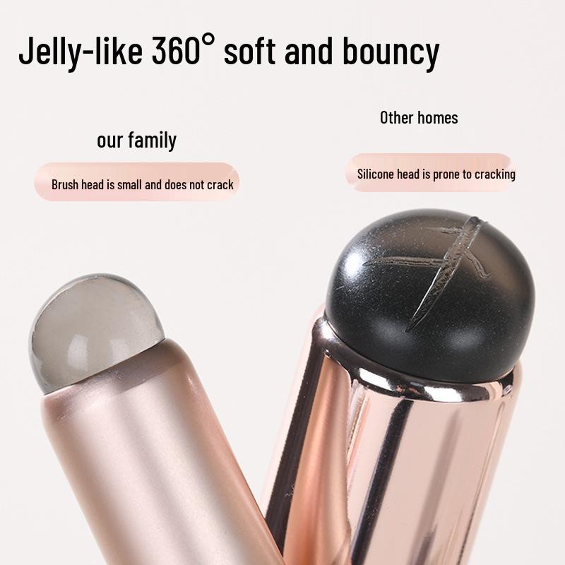 Mini silikonový štětec na rty a korektor s víčkem - Přenosný nástroj na blendování konečky prstů