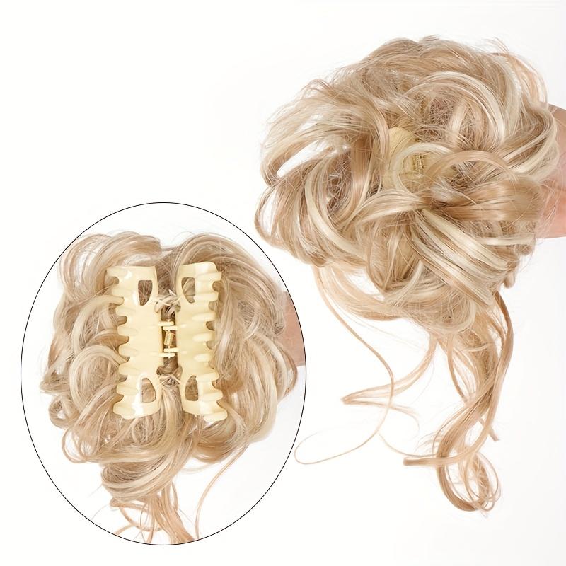 Aosiwig Synthetic Hair Bun Chignon Messy Curly Hair Band Elastic Scrunchy False Hair Pieces For Women Hairpins Black Brown