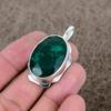 Green Jade Gemstone Handmade 925 Sterling Silver Jewelry Pendant 1.81" KKG-373