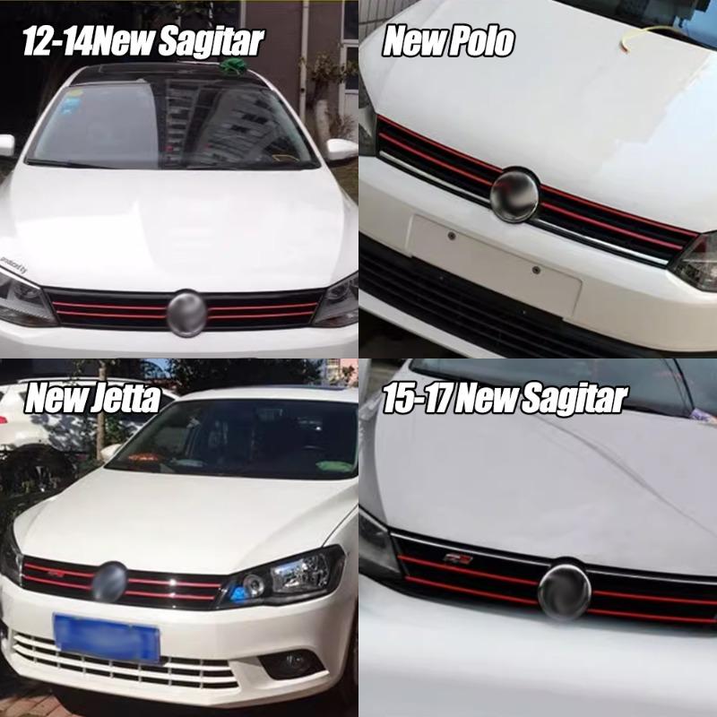Rote Autoaufkleber Reflektierende Streifen Fronthauben-Gitterleisten Autozubehör Dekoration für VW Golf 6 7 Autozubehör