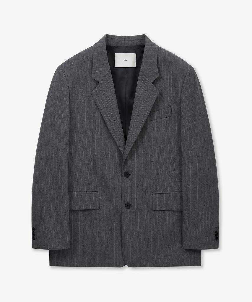 Tngt Pin Stripe Structure Single Jacket (Grey) Tnja6E104G2