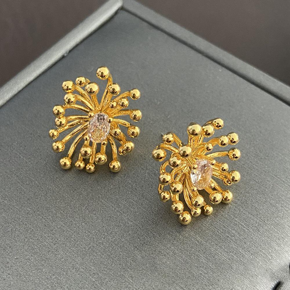 

Goth Girl s Design Sense Fireworks Explosion Shape Metal Earrings For Women s Fashionable Jewelry Set 2026 Unusual Accessories