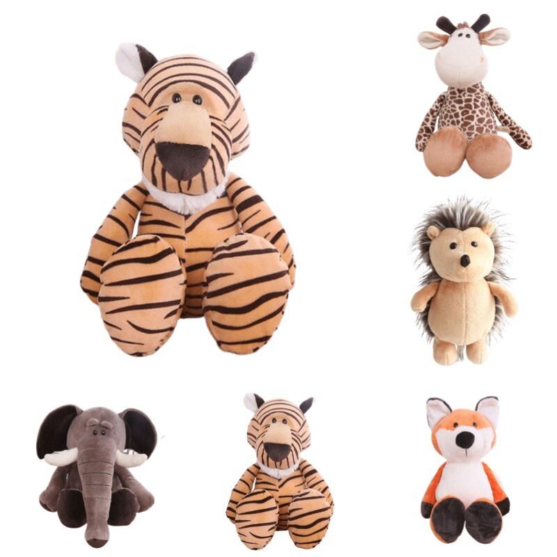 Jungle Animal Plush Toy Adorable Pp Cotton Stuffed Doll For Kids Babies