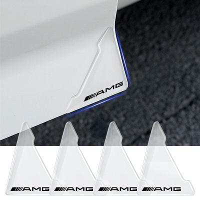 2 Adet Araba Kapı Köşe Koruyucu Çizilmez Koruma 3D Sticker AMG C500 C200 C300 A B C E GLA CLA GLK GL ML GLE W204 W205 W203 W211 İçin