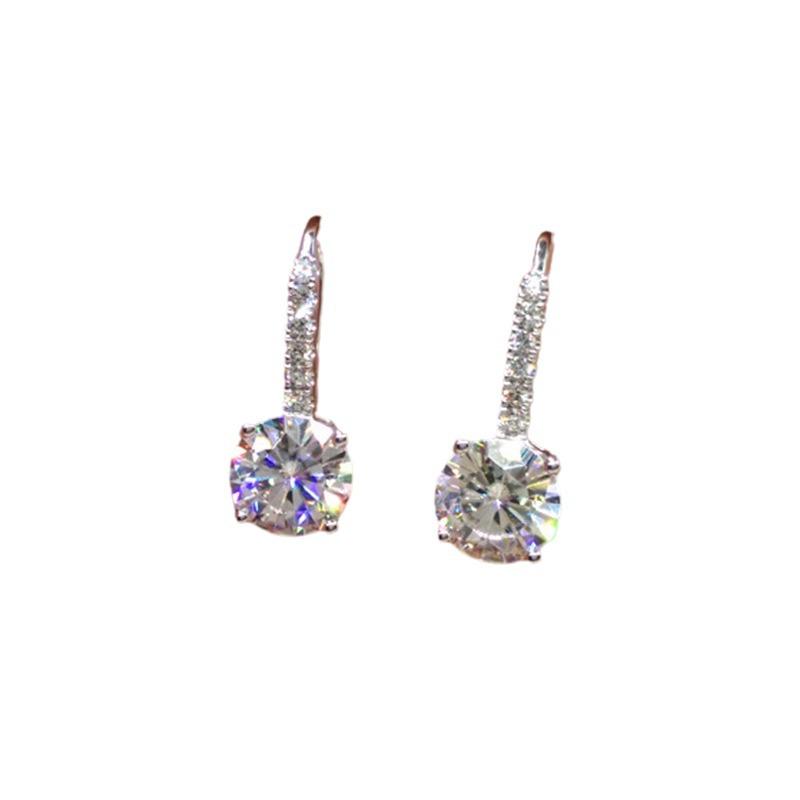 Boucles d'oreilles Chenrui Diamant Zircon: Bijoux de fiançailles populaires pour femmes en Europe et en Amérique