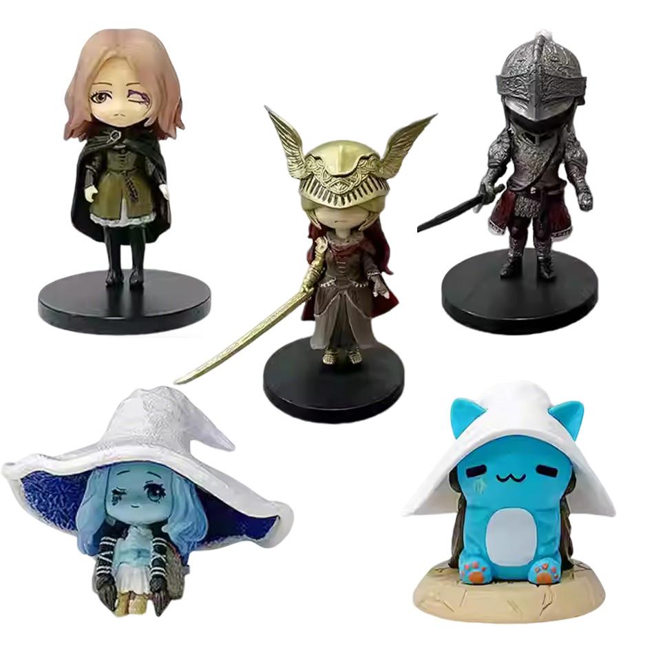 Perfekt 2026 Neu auf Lager Ring Gaming Q-Version Mini Ranni Katze Melina Malenia der Halbwolf Actionfigur Lani Magische Ornamente Puppen