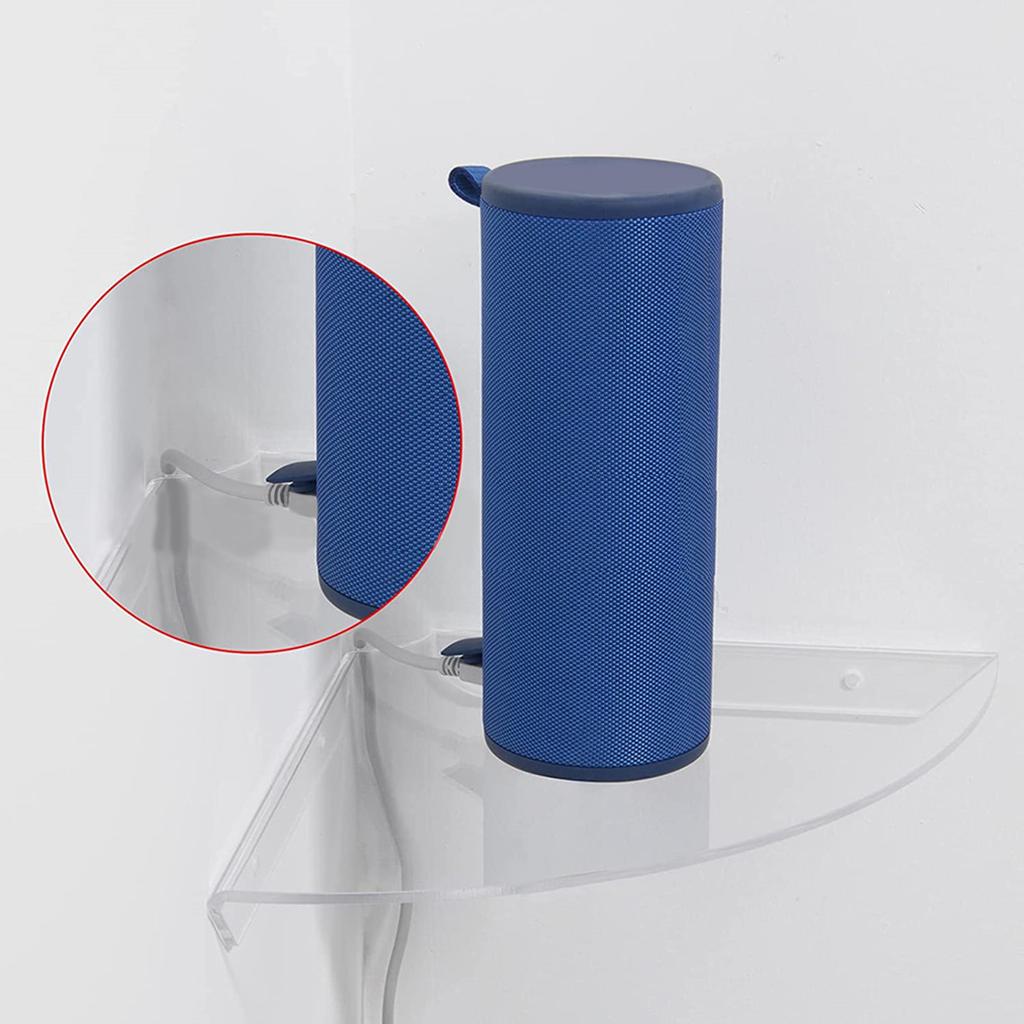 Bathroom Corner Shelf Clear Shower Rack Corner Punching Shower Organiser Acrylic Shower Shelves Wall Mounted Bath Shelf