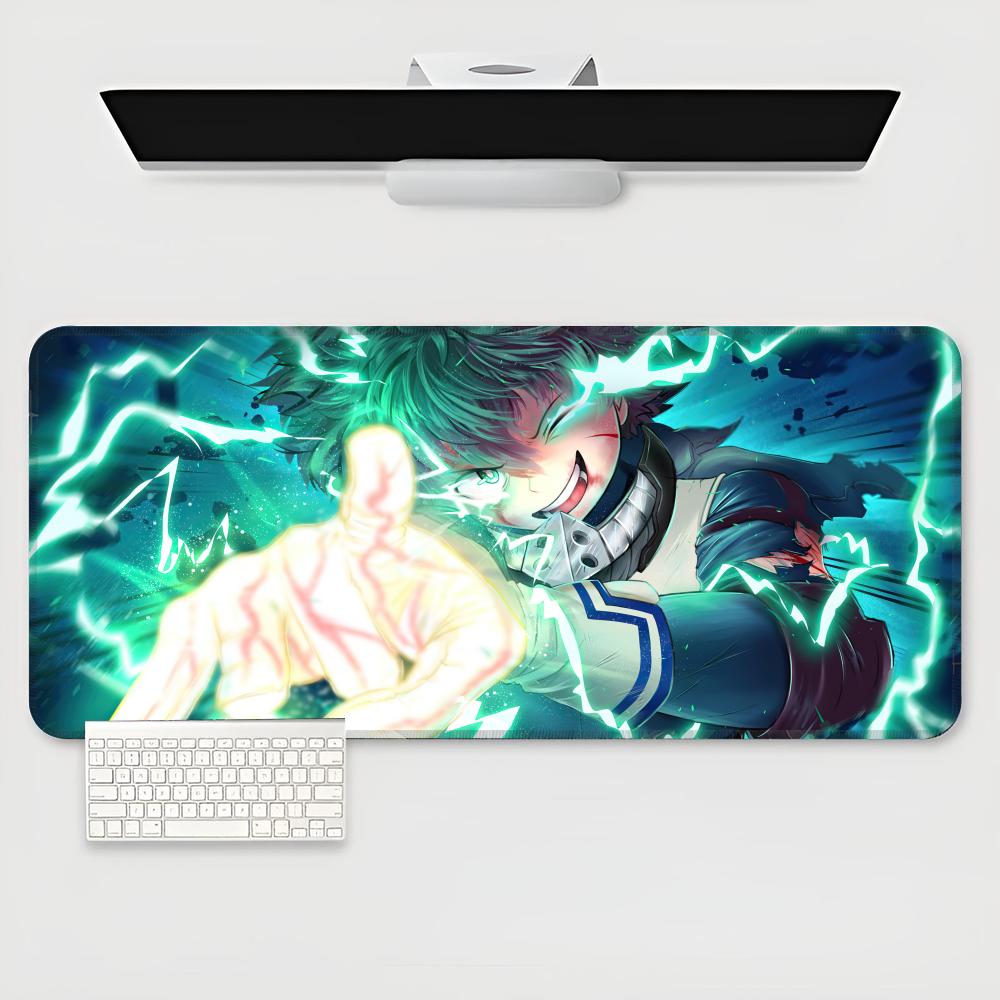 Izuku Midoriya Podložka pod myš Herní podložka pod klávesnici pro e-sportovce XXL Velká Podložka na stůl pro počítač a notebook Protiskluzová Podložka pod klávesnici Herní počítač CS lol