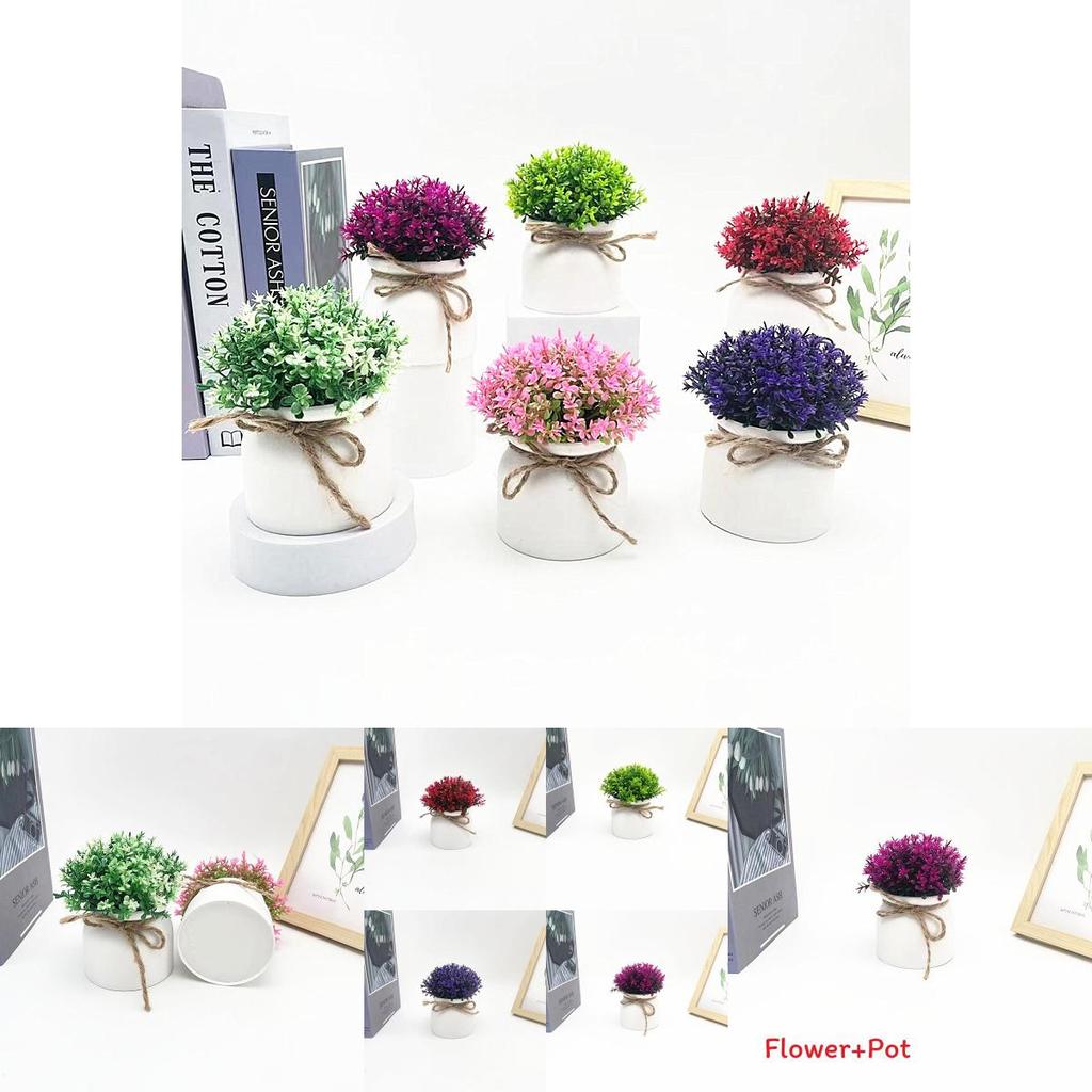 Kunststoff Veronicastrum Caulopterum Blumentopf mit Seil Schmetterlingsbindung für Heimdekoration und Gartendekoration