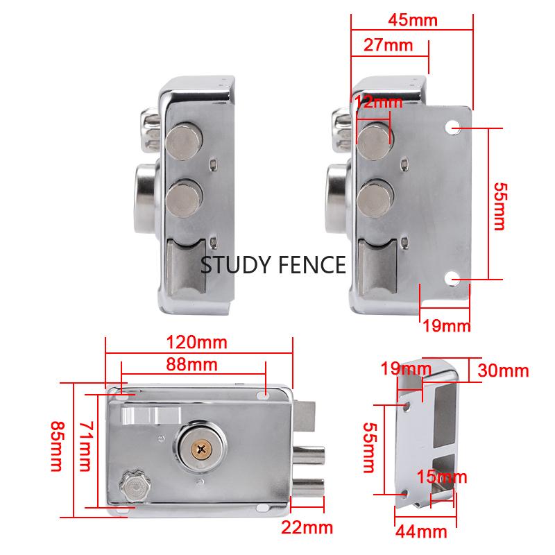 1 Set of Old Style Exterior Door Lock Set Anti-theft Door Lock Indoor Iron Door Lock with A Key Household Hardware Accessories