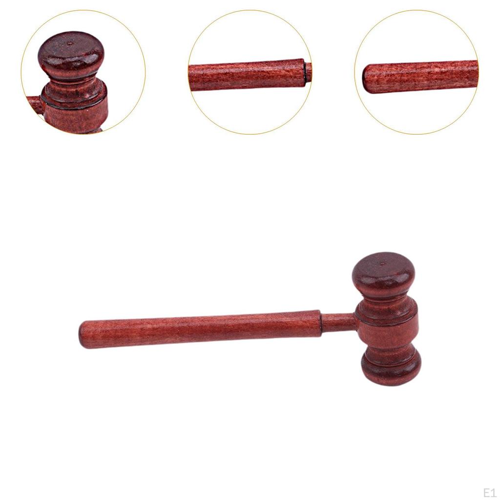 Auction Court Hammer Cosplay Tool Sturdy Wood Role Play Toys Gifts Courtroom Gavel