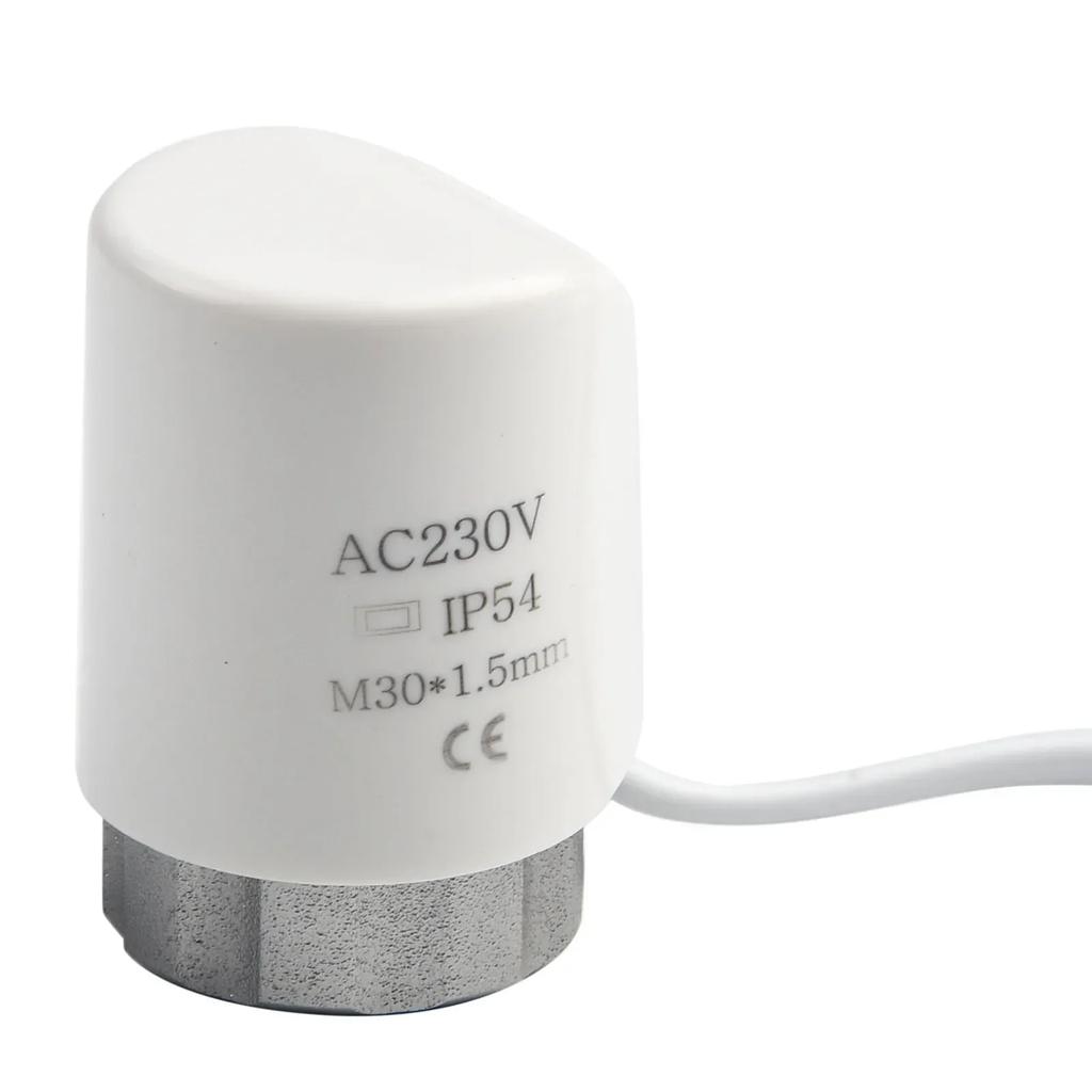 AC230V Electric Heating Actuator Valve M30*1.5mm Electrothermal Actuator Valves For Home Improvement Floor Heating Radiator Sys