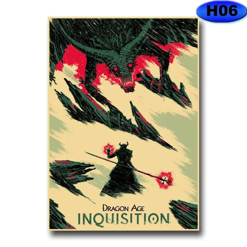 Modern heminredning Målning HD-utskrifter Videospelsaffischer Kraftpapper Vintageaffisch Väggdekor Rum Bar Café Inredning