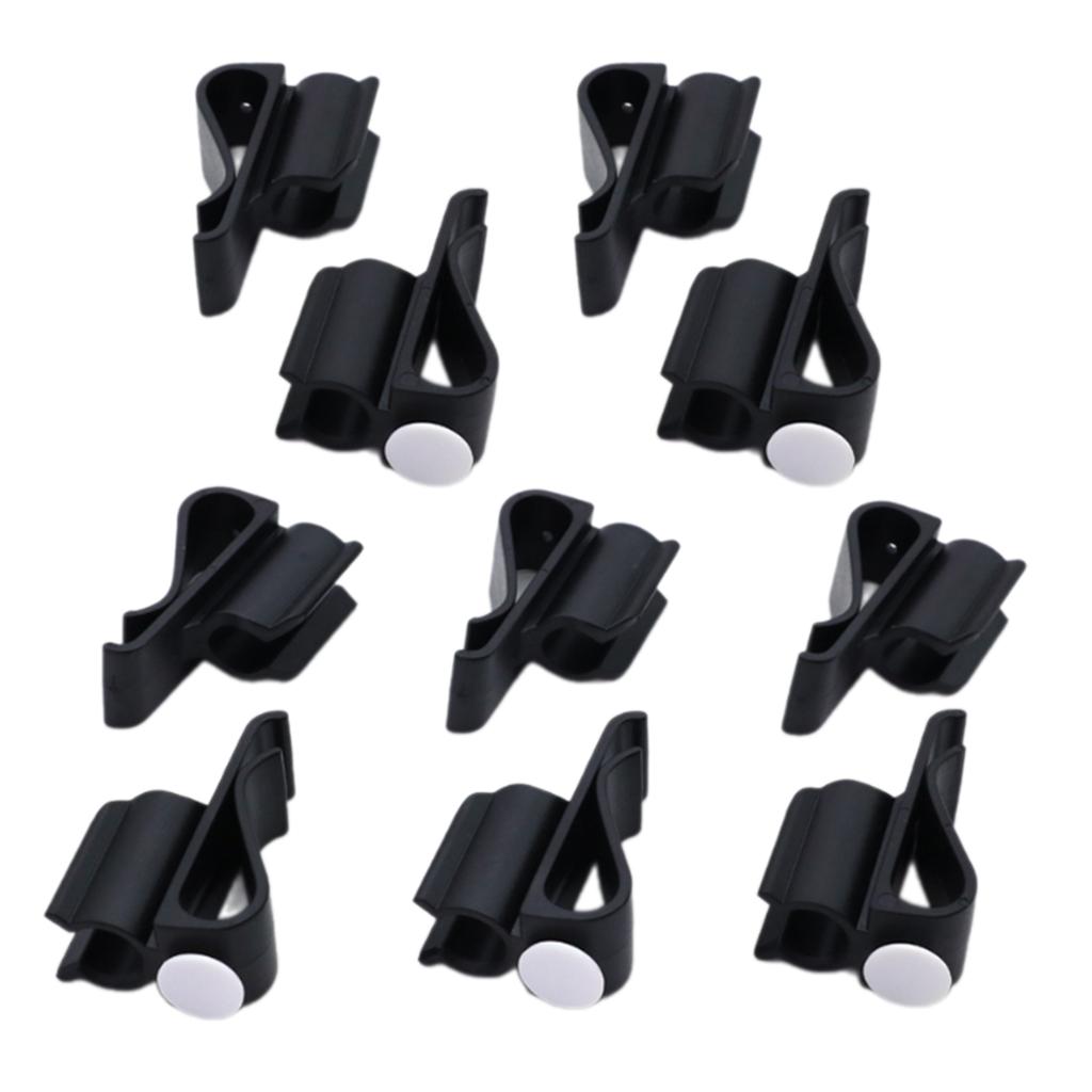 10Pcs Golfs Putters Clamp Holder Club Clip Marker Golfs Club Bag Clips On Putters Clamp Plastic Black Putting Clip