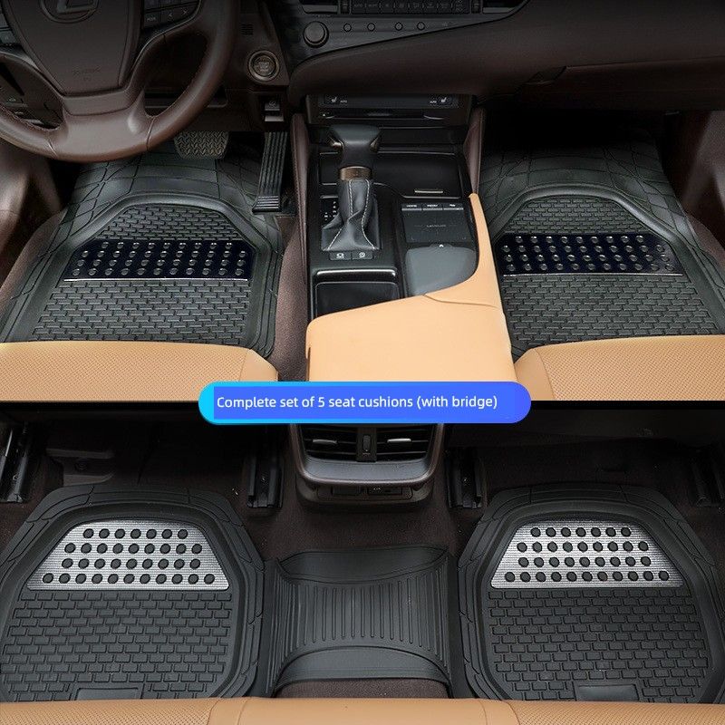 Single-Piece Car Floor Mat for the Driver's Seat, Waterproof, Non-Slip, Dirt-Resistant, Cuttable Silicone Carpet-Style Foot Mat