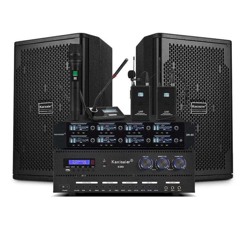 KAXISAIER Professional Conference Audio System with 8 Wireless Microphones CN plug (adapter included)
