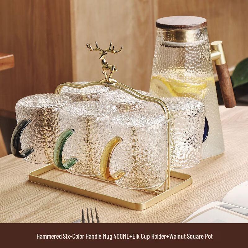 Heat-Resistant Glass Drinking Set with Handles