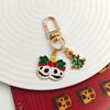 Festive Christmas Keychain: Metal Tree, Snowman & Santa Bag Charm – Stylish Small Gift