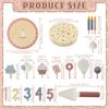 1 Set Wooden Cutting Cake Play Toy Set Safe Party Cake Pretend Toy Play Food Set with Candle and Numbers for Boys Girls and Kids