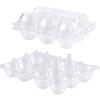 GYBest 50-Pack Clear Plastic Egg Cartons, Securely Store 6 Eggs Together, Chicken Egg Cartons for Refrigerator Storage, Family, Chicken Farm, Market,