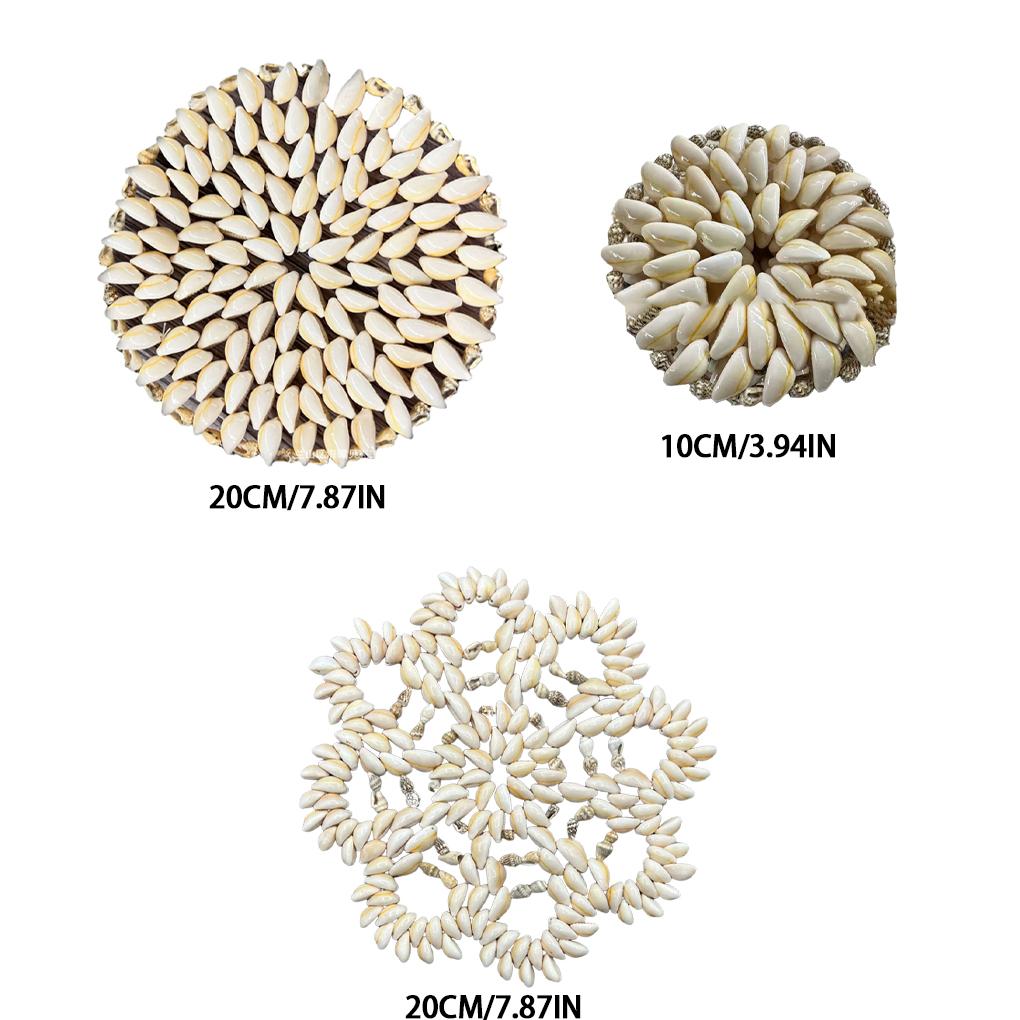 Boho Handmade Coaster Real Cowrie Shells Décor Coastal Coasters Bar Of Unique Coaster Set Decoration Shells Coasters
