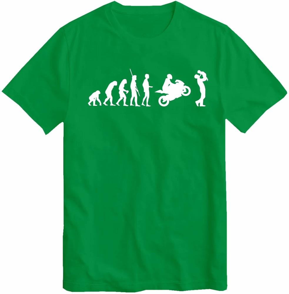 Evolution Of Motorbike Tshirt Biker Bike Rider Racer F1 Racing Reflection Top B S