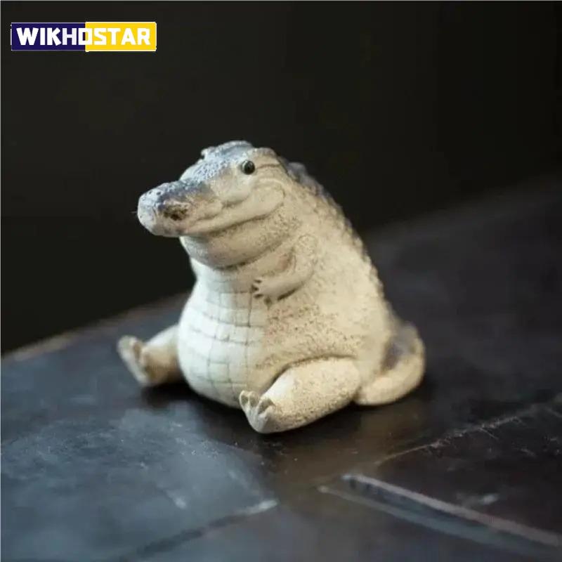 1 Stück Boutique Teetier Kleines Krokodil Teetier Ornament Handgefertigt Teezermonie Teespiel Finanzielle Teetisch Geschenk